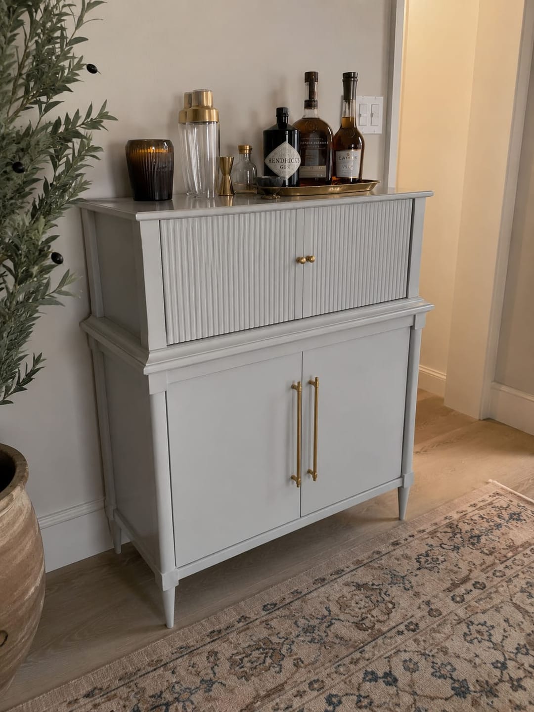 Customer photo review of Sculpted Bar Cabinet