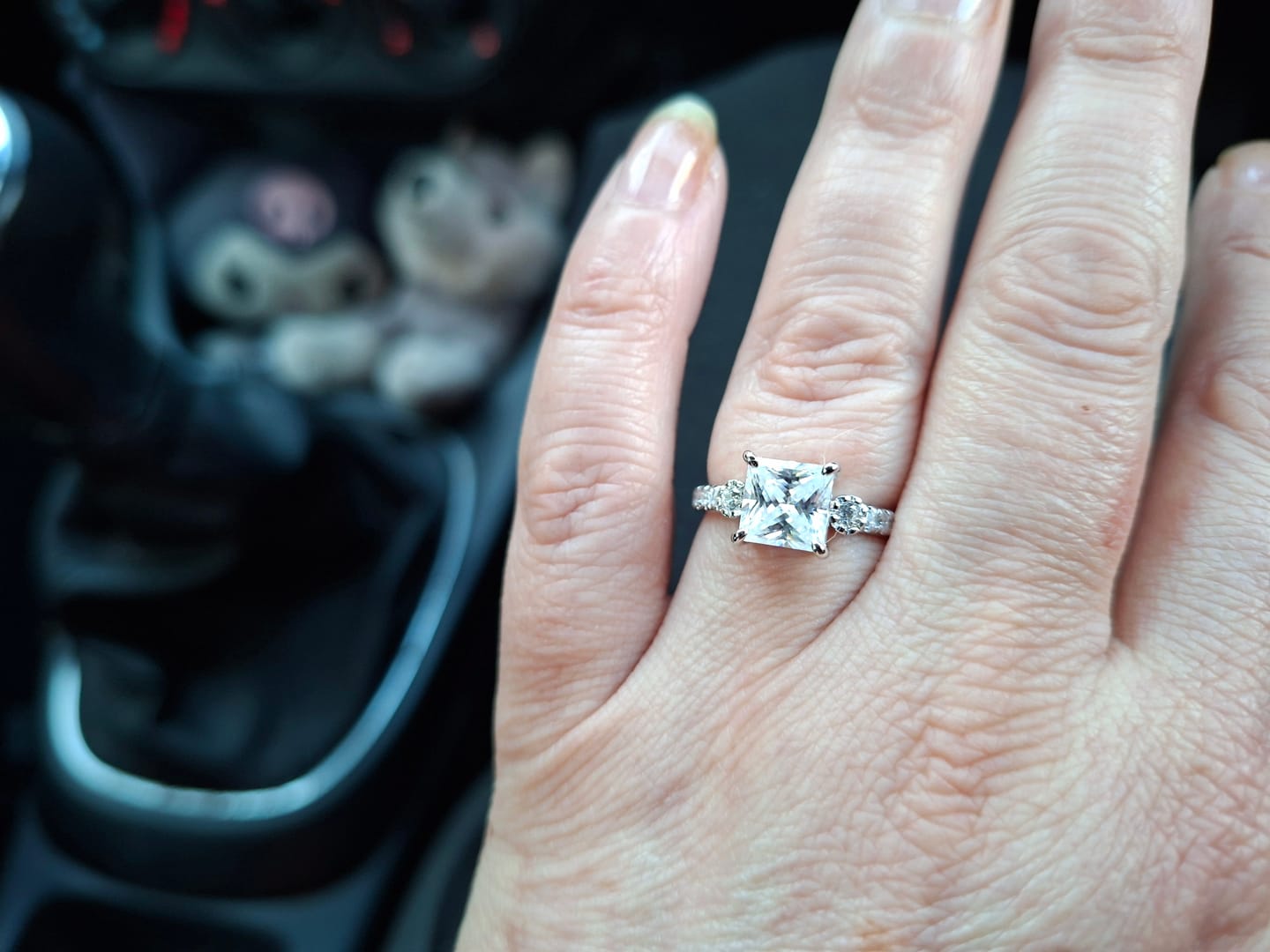 Customer photo review of The Luna | To My Future Wife Princess Cut Moissanite Ring