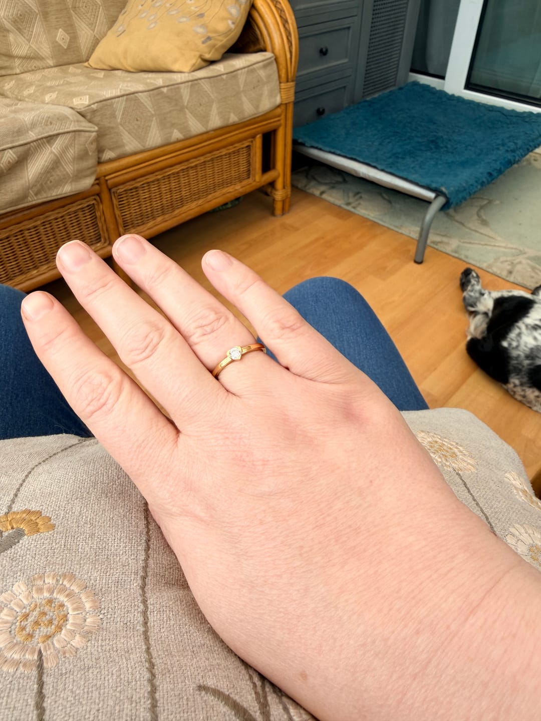 Customer photo review of Versa Lab Grown Diamond Solitaire Heart Ring 0.25 Carats