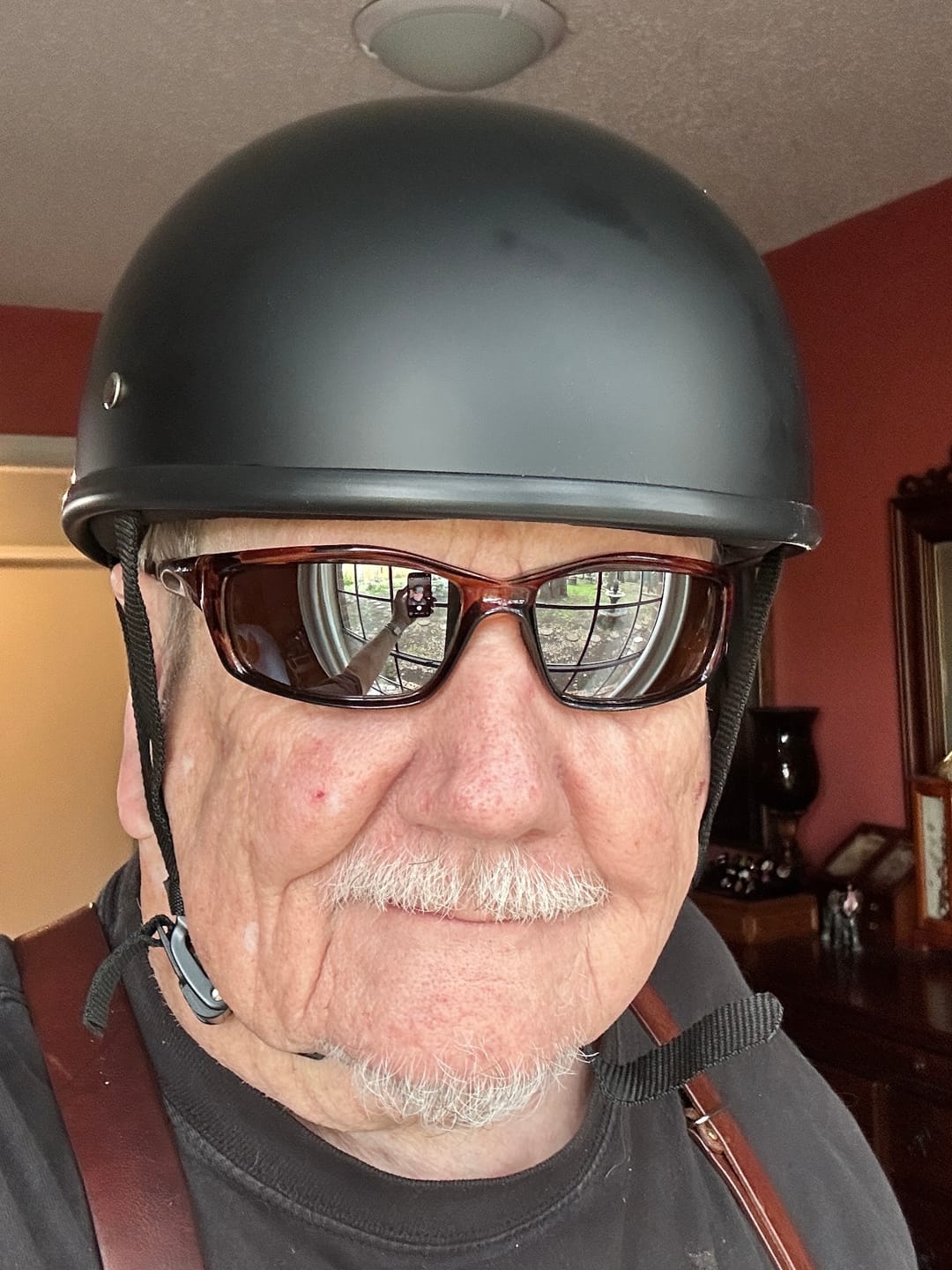 Customer photo review of Smallest & Lightest DOT Beanie Helmet - Matte Black
