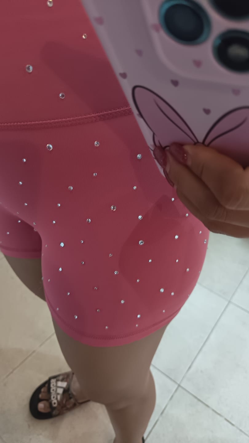 Customer photo review of Girlfriend Lift Short - Rose Gem