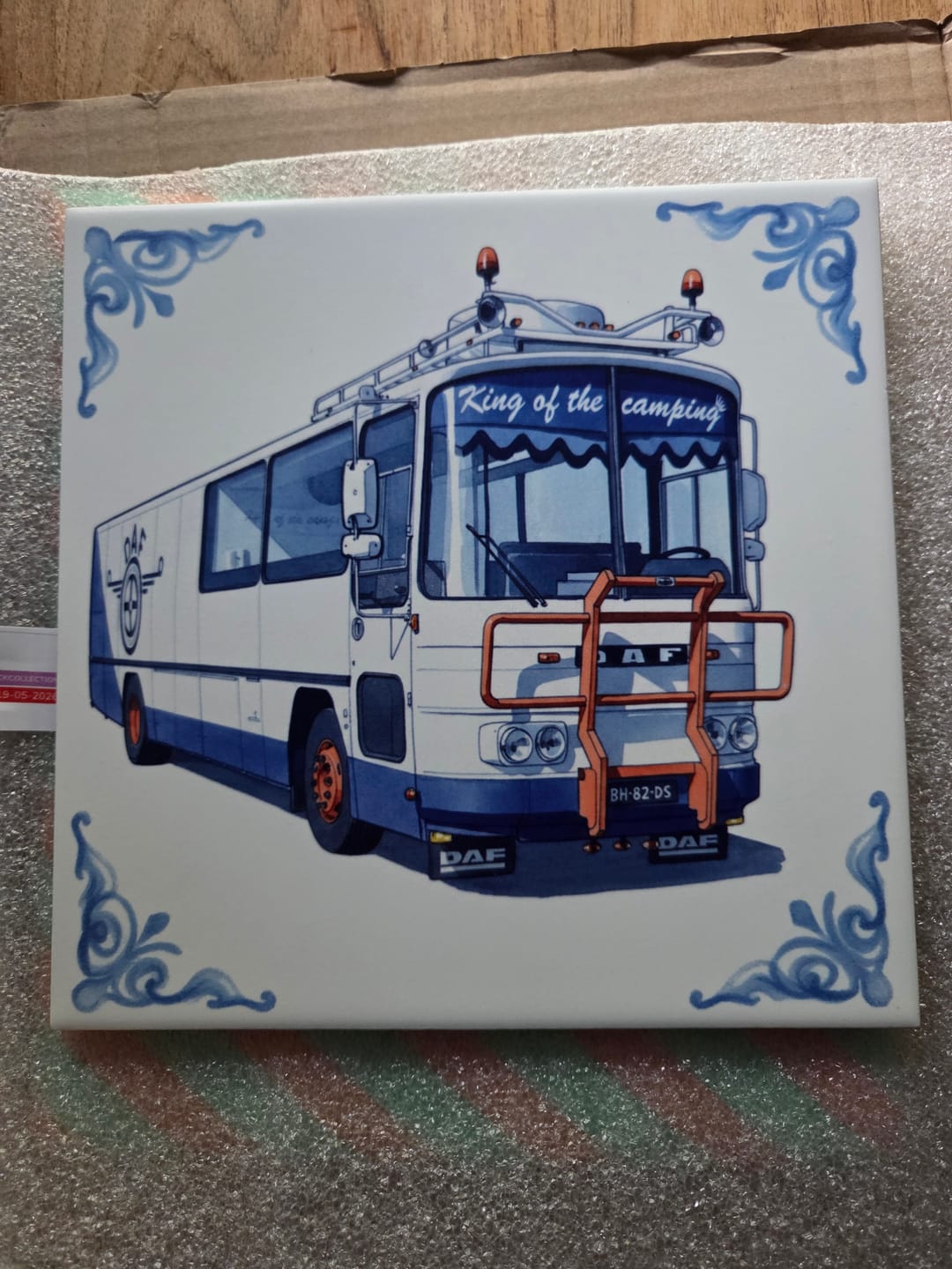 Customer photo review of Delfts Blauw tegeltje bedrukken met jouw foto