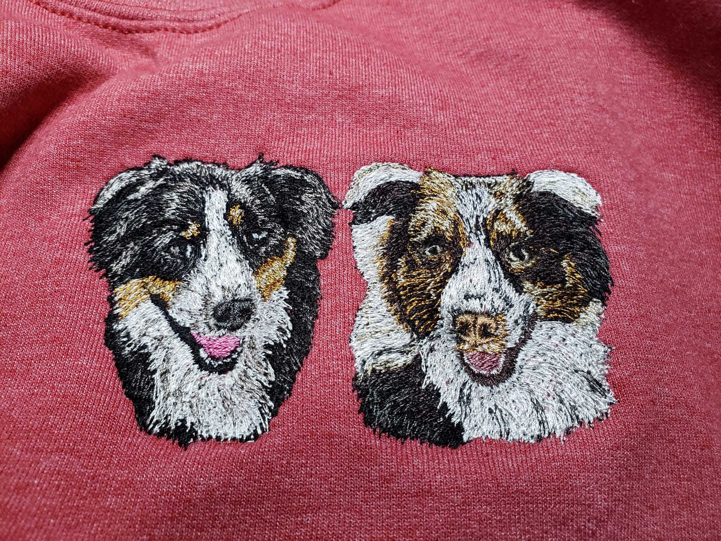 Customer photo review of Custom Embroidered Crewneck – Personalized Pet Sweatshirt for Pet Lovers