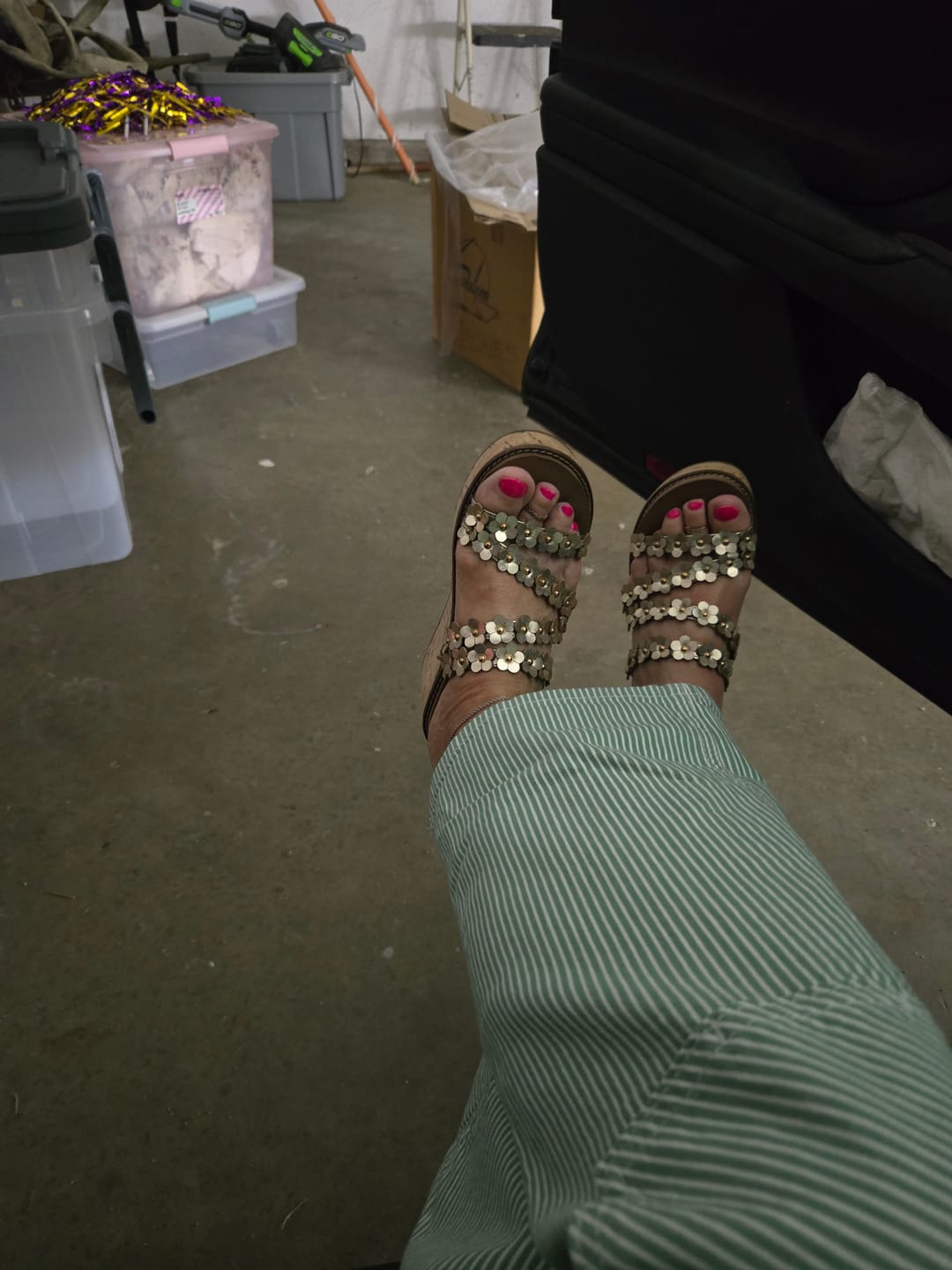 Customer photo review of Corky's Gold Let's Be Friends Wedges