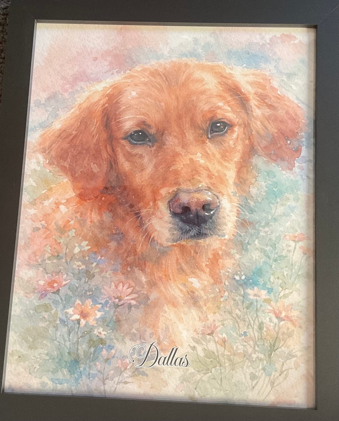 Customer photo review of Watercolour -  Personalised Poster