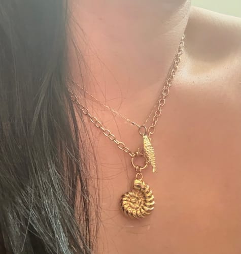 Customer photo review of Siren Shell Necklace