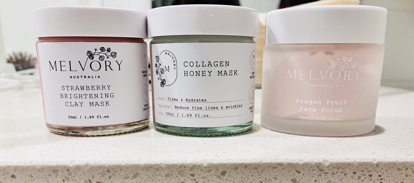 Customer photo review of Strawberry + Collagen Mask Set