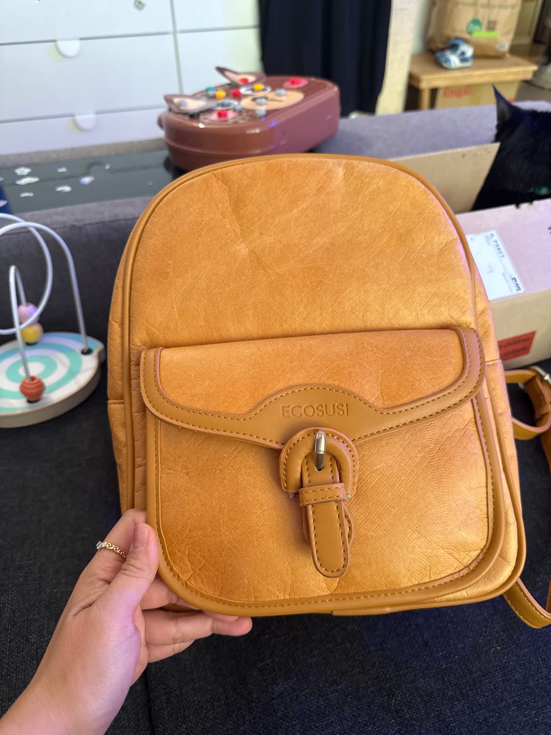 Customer photo review of Evelina Washable Paper Mini Backpack