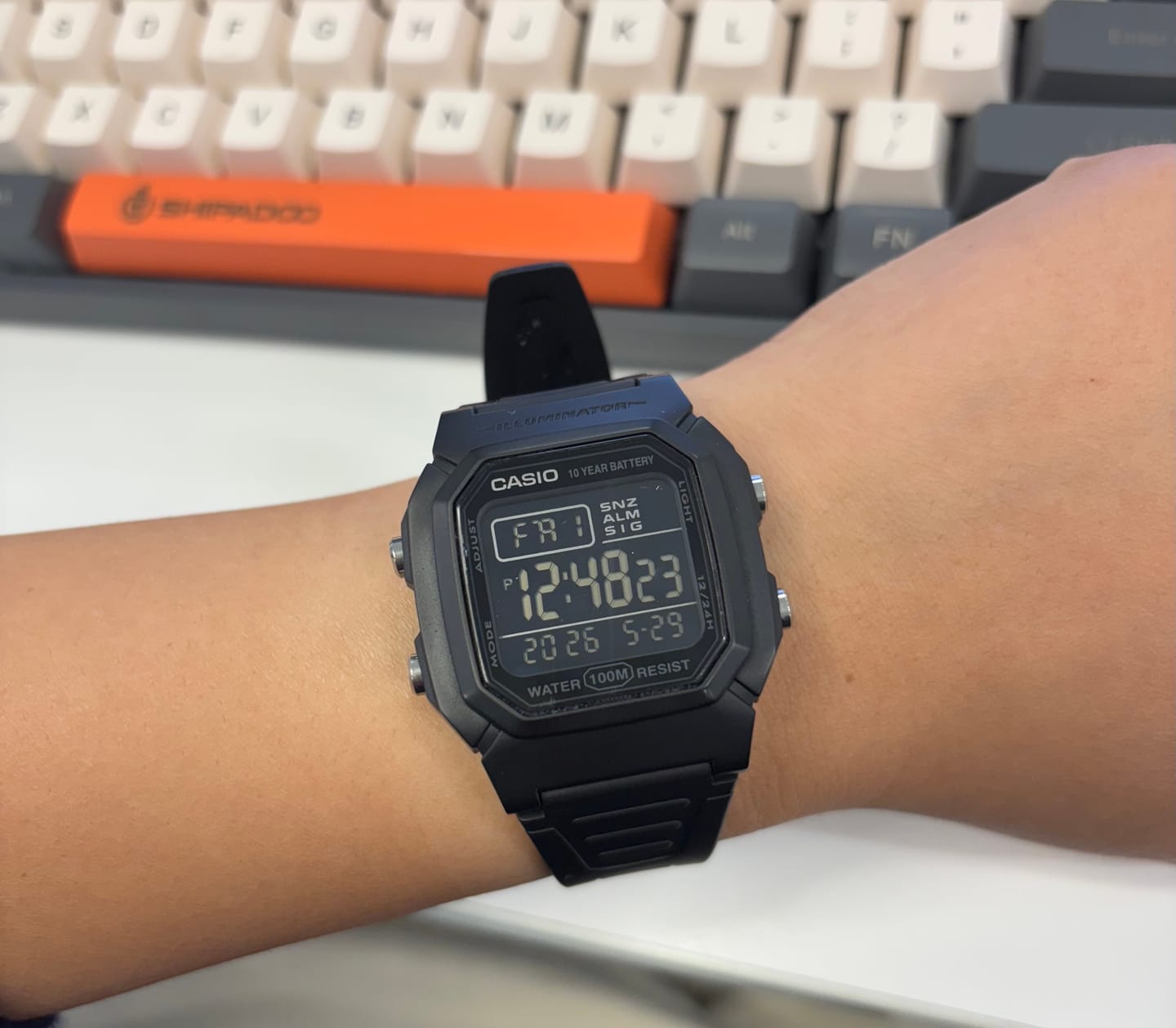 Customer photo review of Reloj Casio Vintage W-800H-1BV Negro Pantalla Negativa