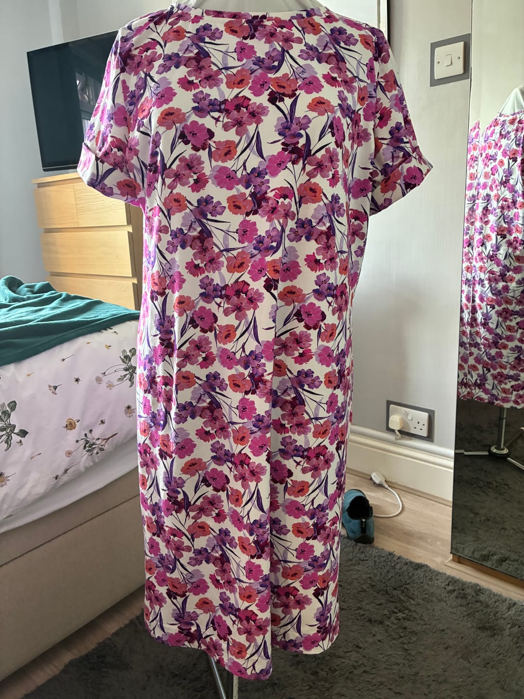 Customer photo review of Bright Florals Cotton Jersey Fabric