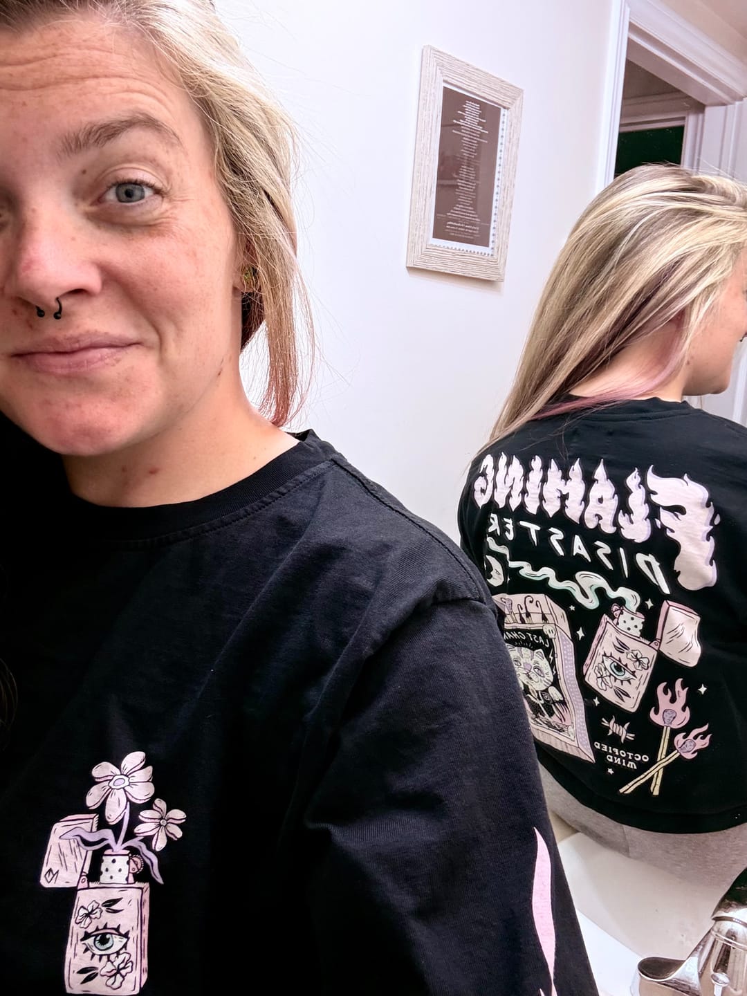 Customer photo review of Flaming Disaster Long Sleeve
