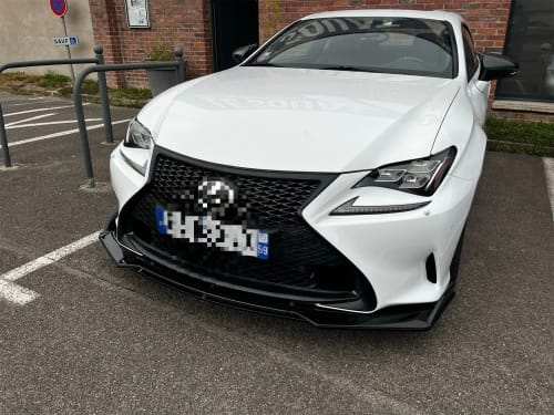 Customer photo review of Universal Gloss Black Front Splitter Lip