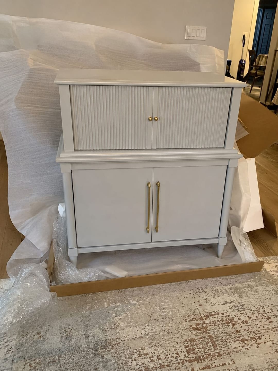 Customer photo review of Sculpted Bar Cabinet