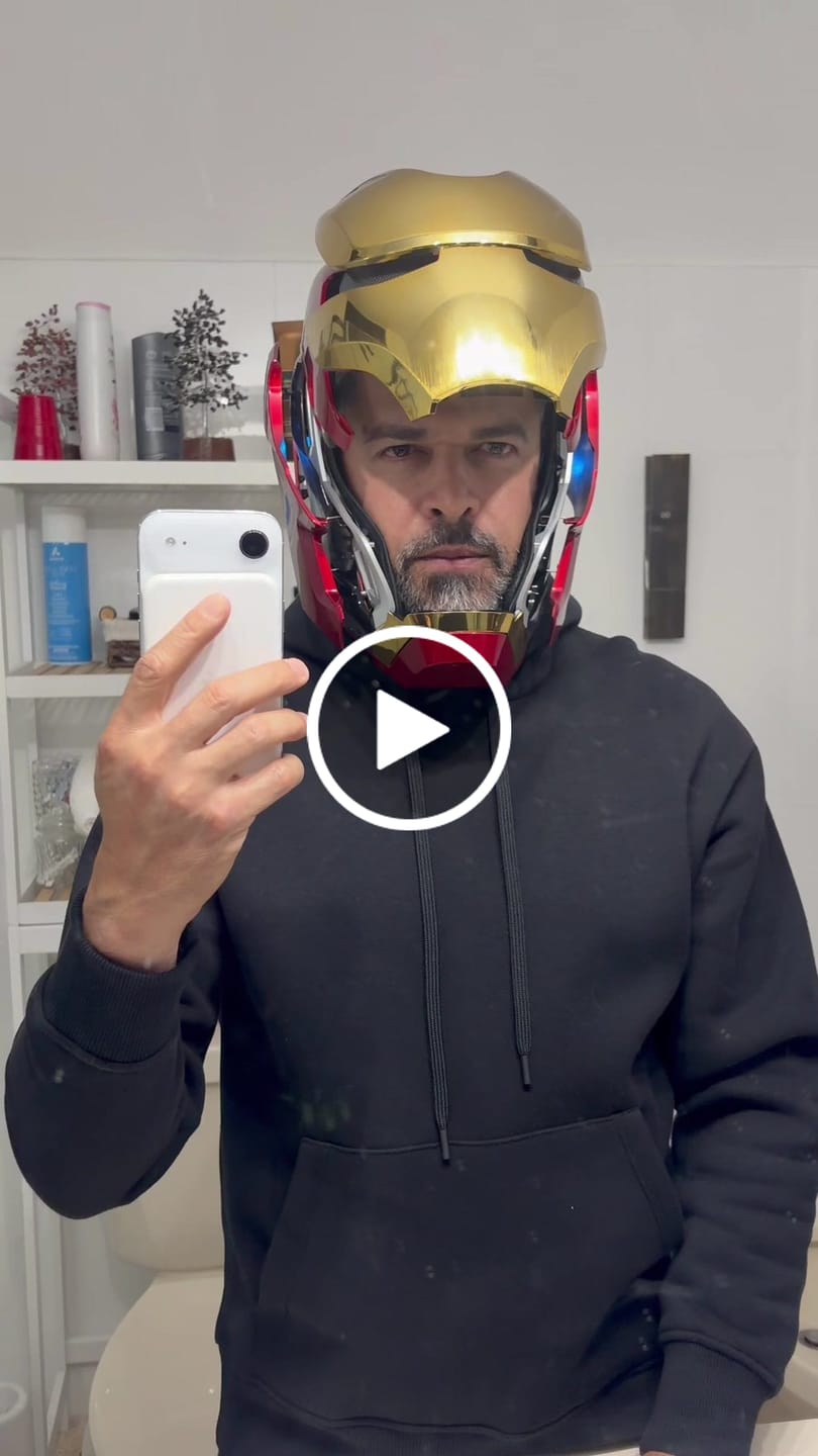 Customer video review of Iron Man Mark 50 Helmet Life Size Wearable Replica