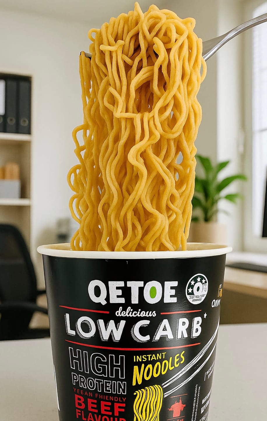 Customer photo review of Qetoe Low Carb High Protein Instant Cup Noodle - COMBO 12 PACK