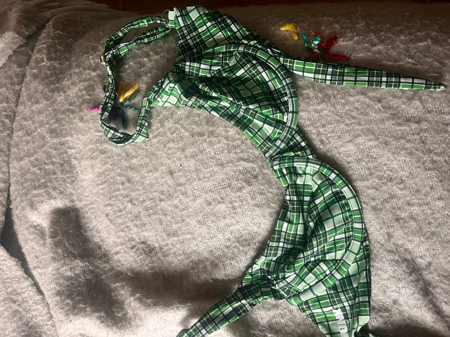 Customer photo review of Lily Underwire Top - Green Plaid