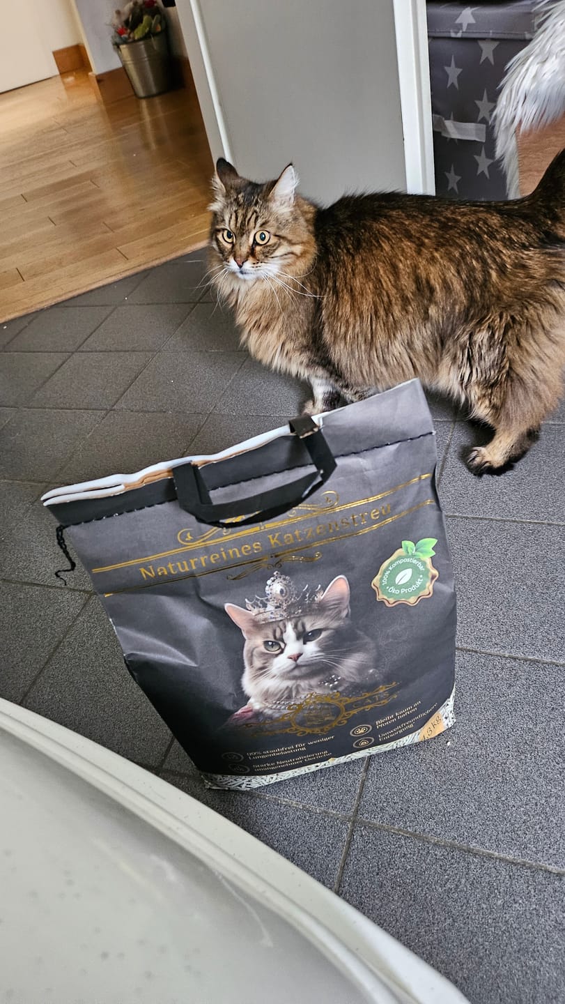 Customer photo review of Naturreines Katzenstreu