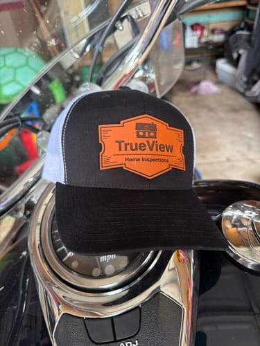 Customer photo review of Premium Custom Leather Patch Hats (Wholesale)