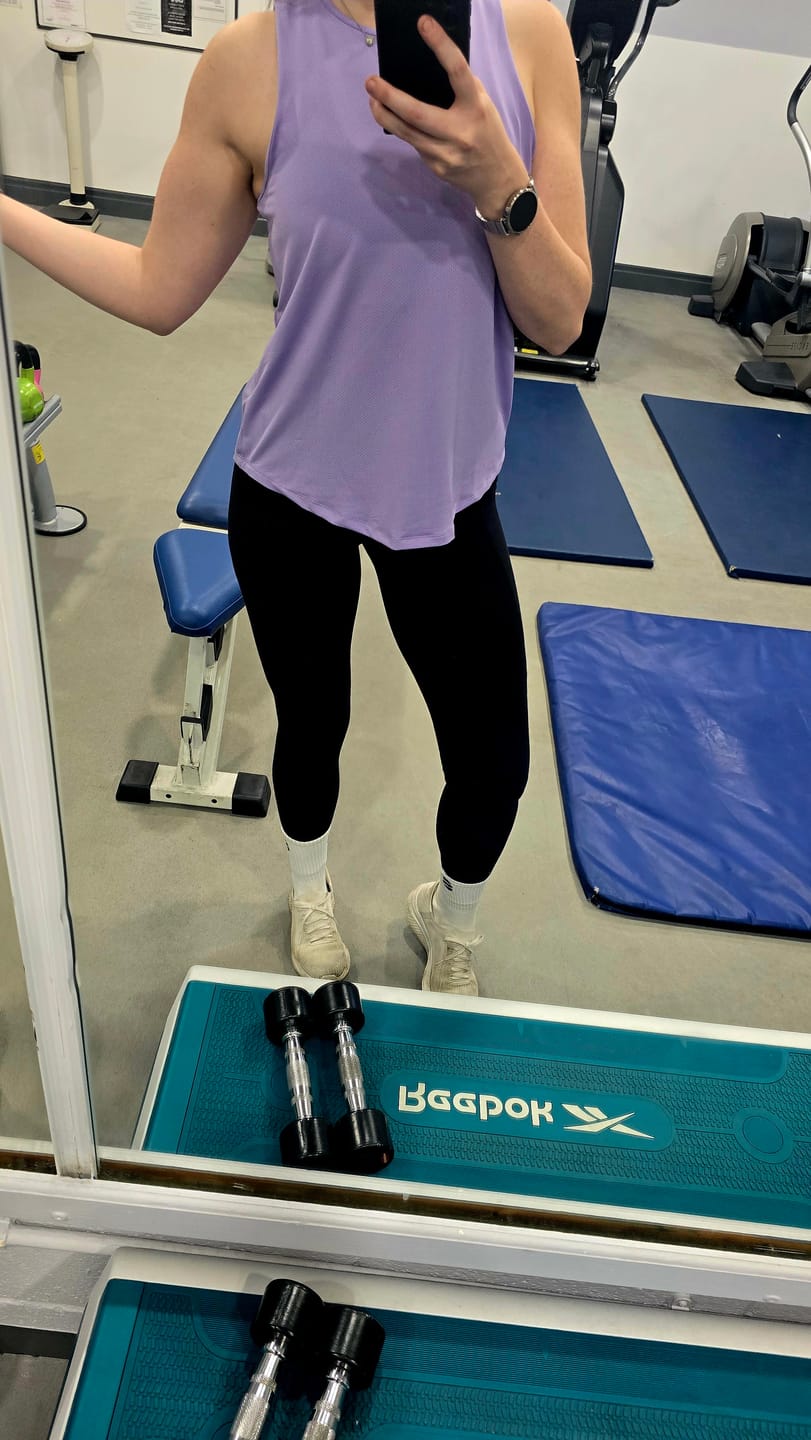 Customer photo review of Rosa Relaxed Fitness Tank  - Lilac