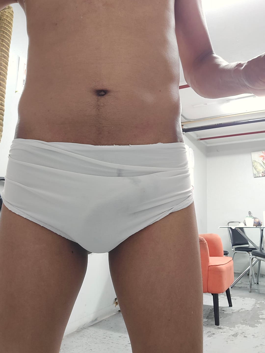 Customer photo review of Men Sexy Pouch Solid Bikini Swim Briefs
