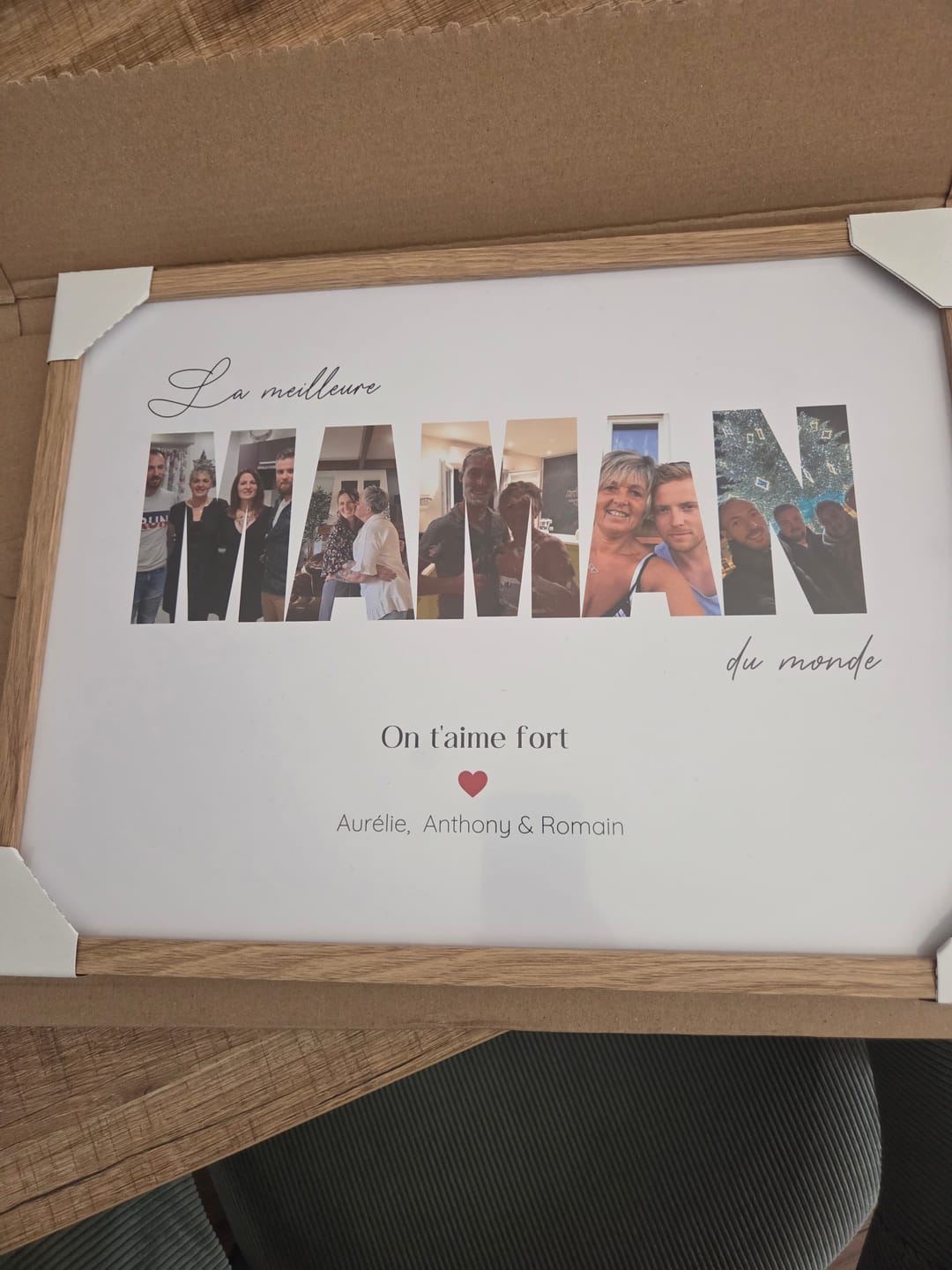 Customer photo review of Affiche personnalisée meilleure maman du monde - Cadre personnalisé