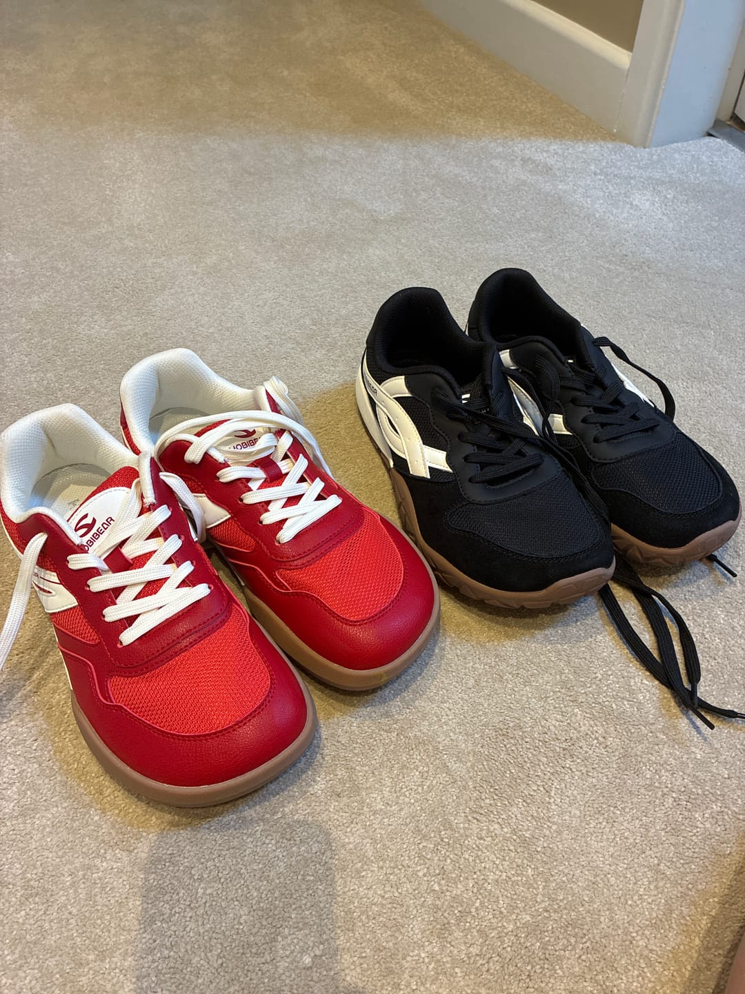 Customer photo review of Heather - Wide Toe Sneakers