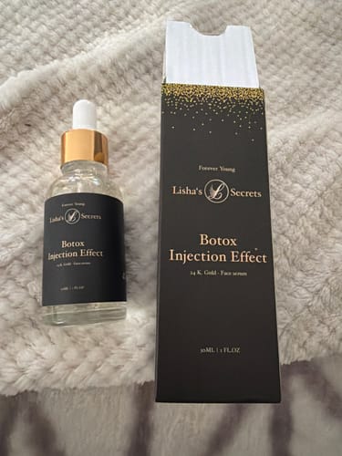 Kundenbewertung mit Foto zu Botox effect face Serum - für sichtbar straffere Haut