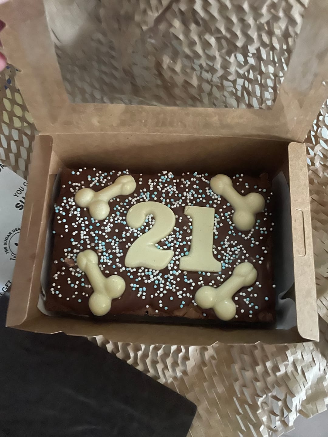 Customer photo review of Mini birthday brownie