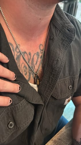 Customer photo review of ST. MICHAELS BADGE.