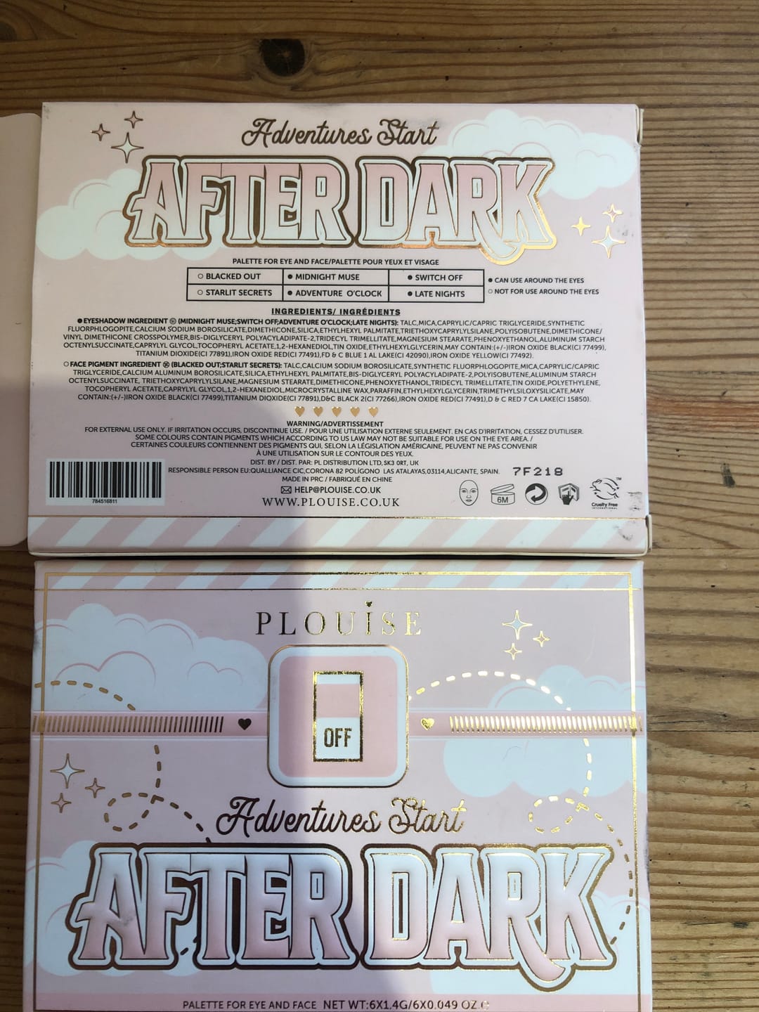 Customer photo review of After Dark Mini Eyeshadow Palettes