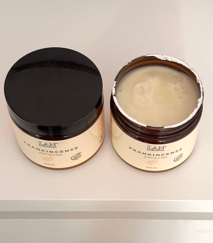 مراجعة بالصور من عميل لمنتج Lan Organics Shea Butter 200ml With Frankincense Extract