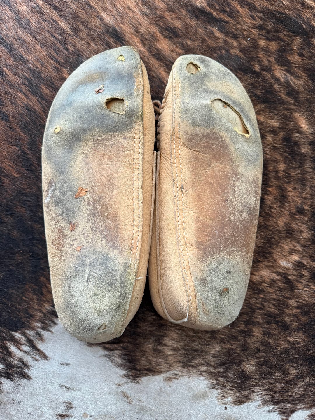 Customer photo review of Men's Moose Hide Moccasins