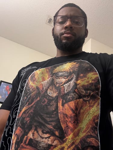 Customer photo review of [Limited Edition] 'Naruto: Kurama Cloak' Heavyweight T-Shirt