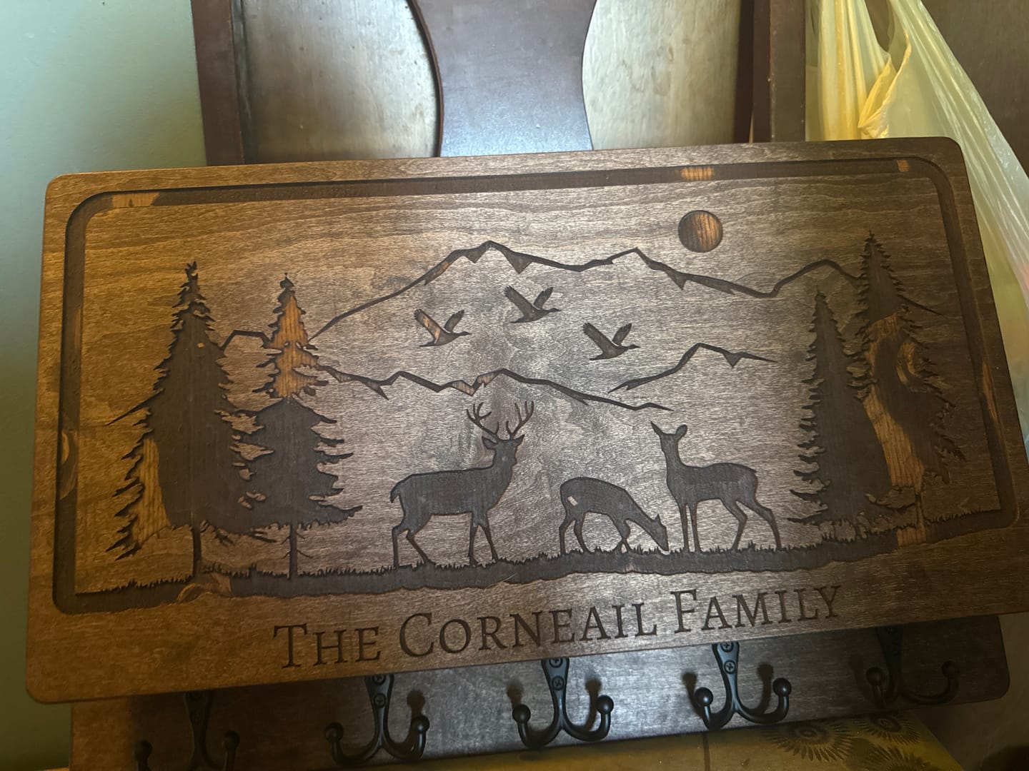 Customer photo review of PERSONALIZABLE DEER SCENE