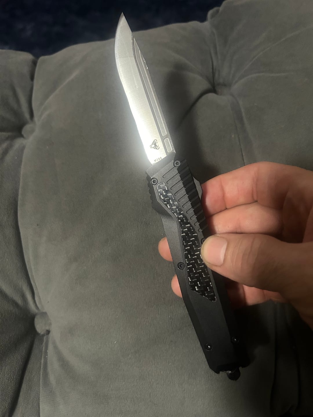 Customer photo review of VT Warwick Automatic OTF Knife | M390 or 14C28N Steel