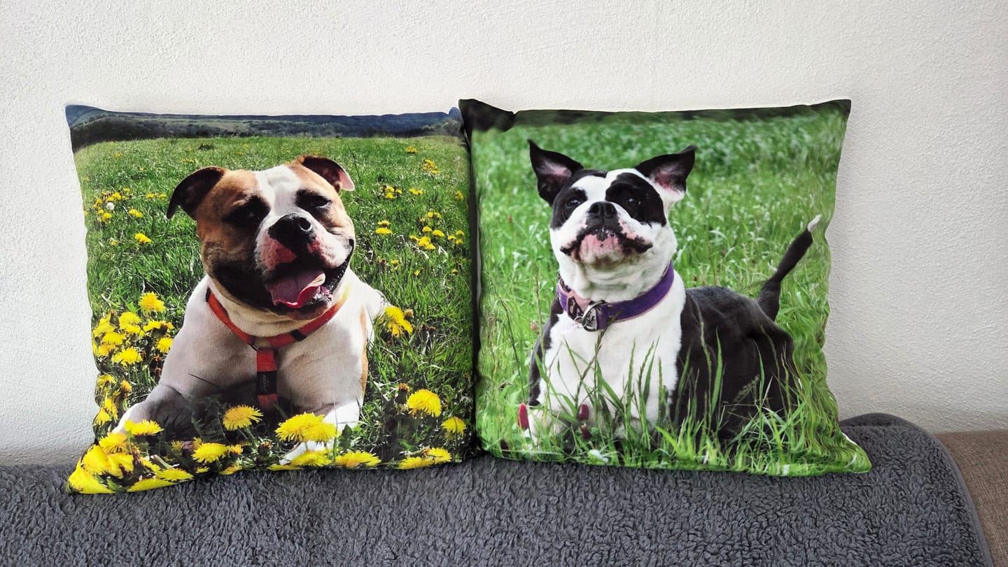 Customer photo review of Personalisiertes Kissen - Fotokissen mit Hund