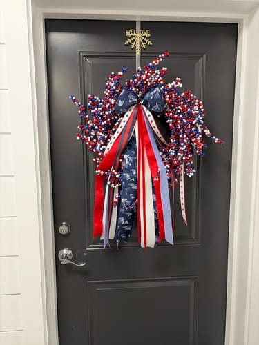 Customer photo review of American Heritage Wreath Ribbon