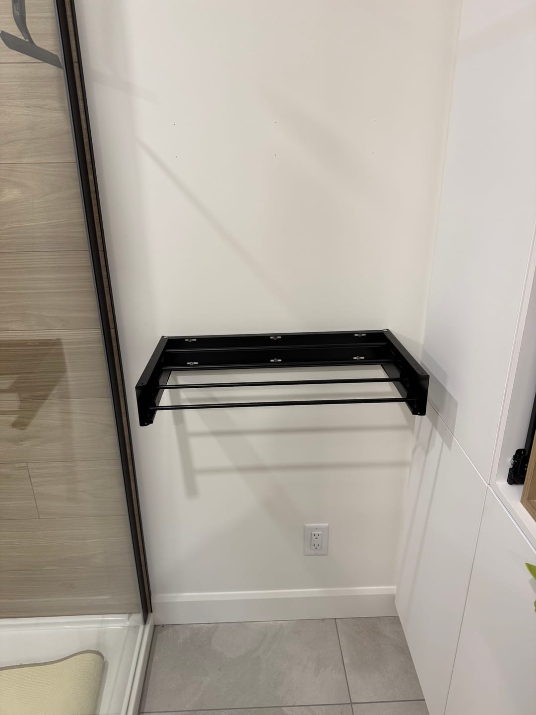 Customer photo review of Wall Mounted Drying Rack - Foldable Indoor and Outdoor Drying Rack