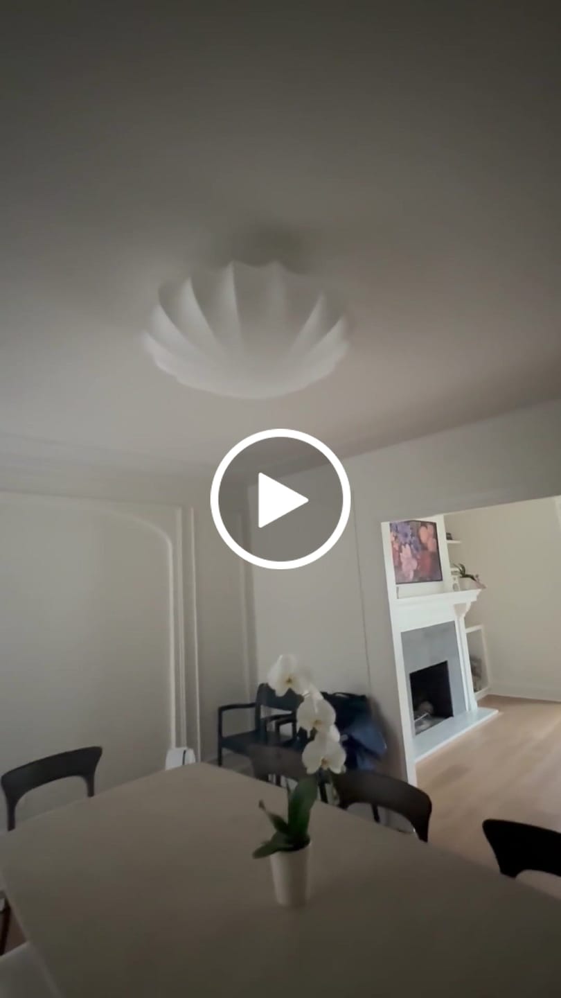 Customer video review of Mid-Century Modern White Flush Mount Light