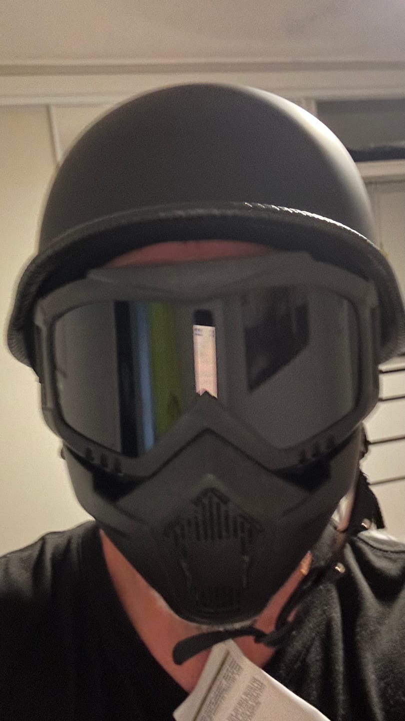 Customer photo review of Lightweight Mayan Germanator AS/NZ Helmet - Matte Black
