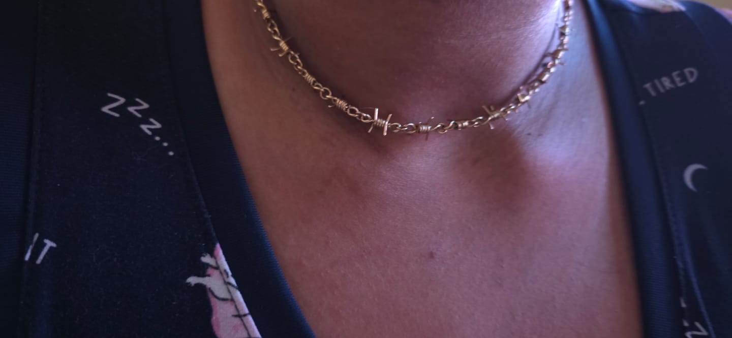 Customer photo review of Barbed Wire Choker