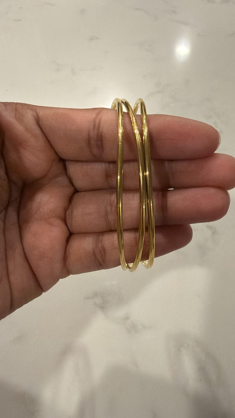 Customer photo review of Sabrina Gold Layered Bangle