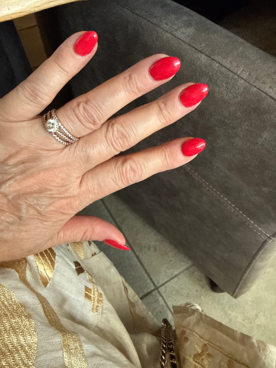Customer photo review of Cerise Dipping Powder