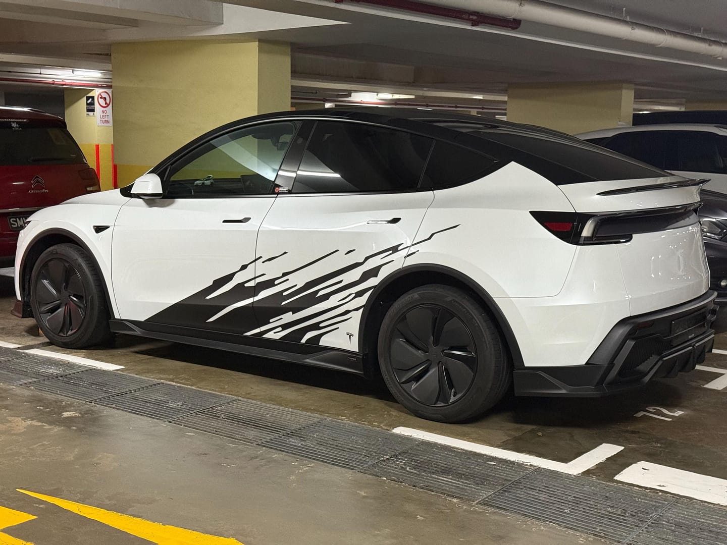 Customer photo review of Tesla Graphic Decal. Digital Splash Design. #6793