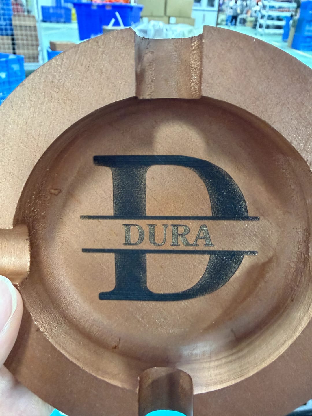 Customer photo review of Personalized Name Walnut Cigar Ash Tray for Dad,Grandpa,Boyfriend,Friend