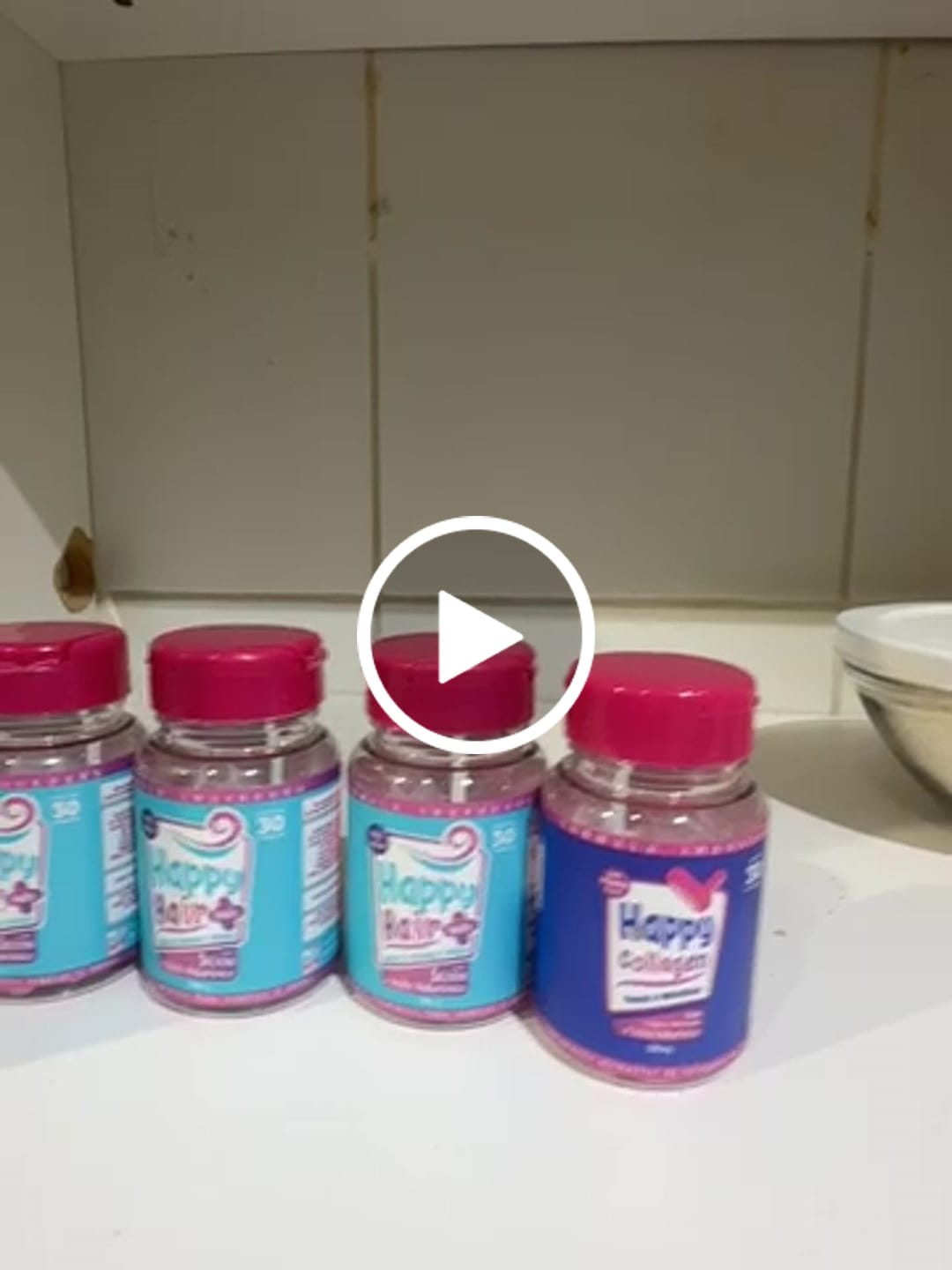 Customer video review of Happy Hair 3 Potes + 1 Colágeno Grátis