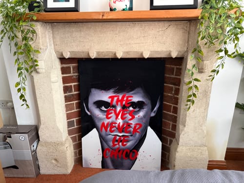 Customer photo review of The Eyes Never Lie Canvas
