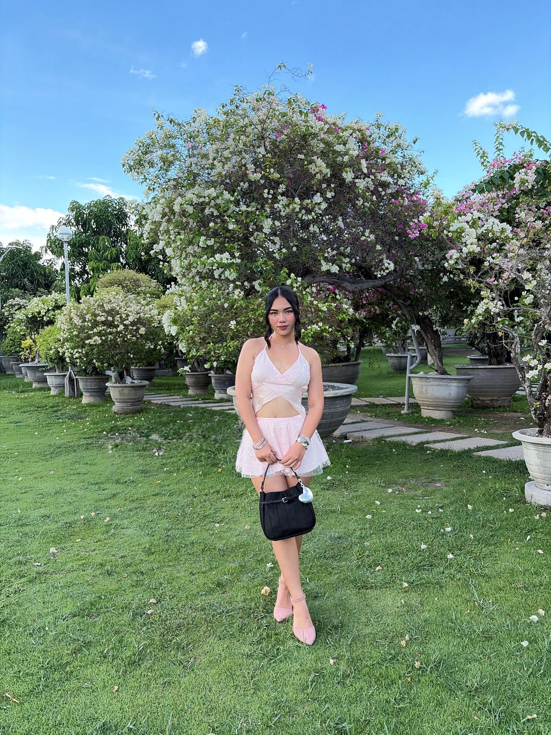 Customer photo review of Pirouette Babydoll Wrap Skirt (Sequin Pink)