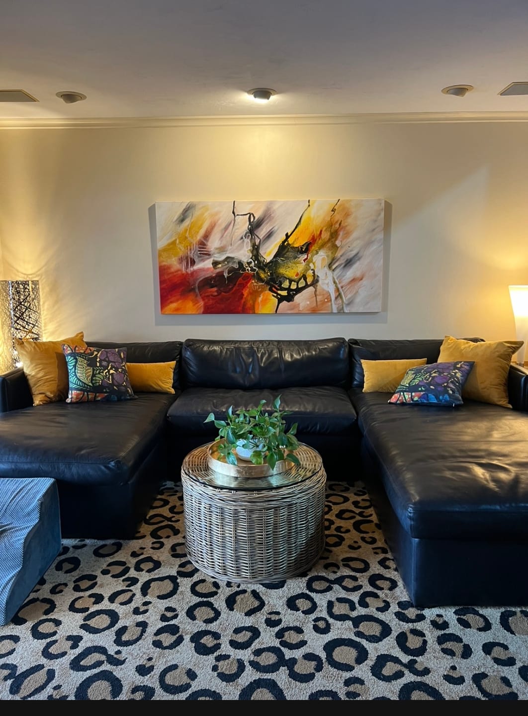 Customer photo review of Large Modern Art Oil Painting - Modern Wall Art Amazing Abstract 4