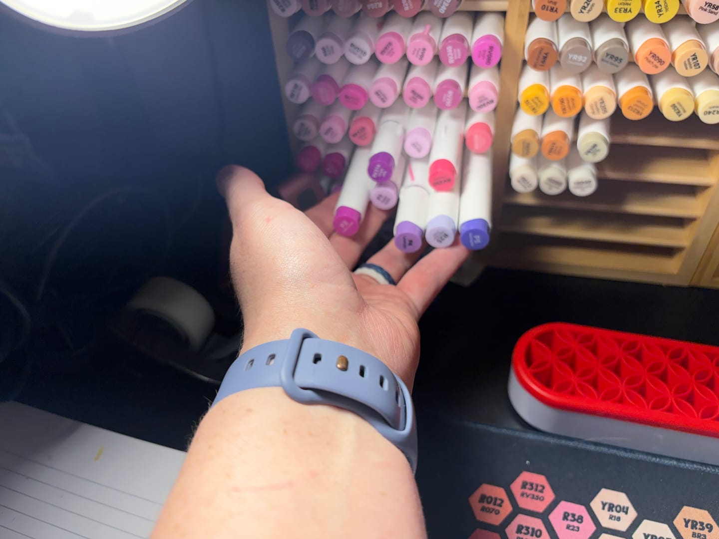 Customer photo review of Ohuhu Honolulu YR180 / YR213 Individual Marker, Brush & Chisel